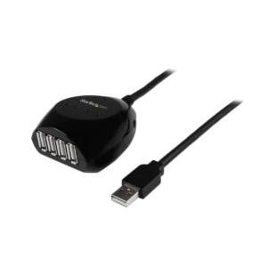 USBケーブル/A-A/15m/USB 2.0/アクティブ延長/4ポートハブ/BK 取り寄せ商品