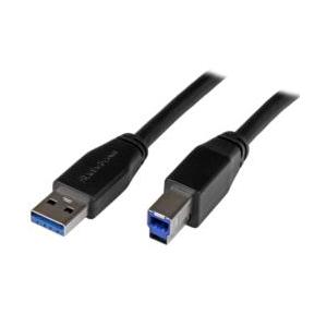 USBケーブル/A-B/10m/USB 3.0/5Gbps/オス・オス/ブラック 目安在庫=○