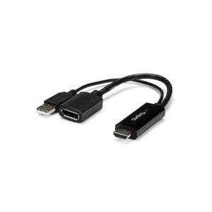 ディスプレイアダプター/HDMI - DP/4K30Hz/USBパワー/ブラック 目安在庫=△