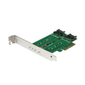 ＳｔａｒＴｅｃｈ．ｃｏｍ PCI Expressカード/x4/2x M.2 SATA/1x M.2 PCIe SSD NVMe 目安在庫=△｜nanos