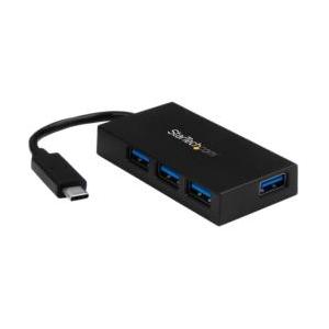 USBハブ/USB 3.0/USB-C - 4x USB-A/ACアダプター付属/ブラック 目安在庫...