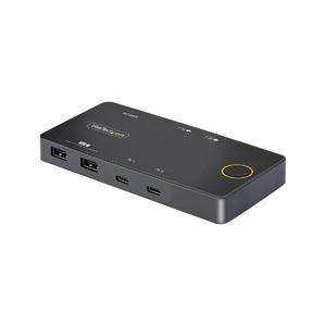 KVMスイッチ/2ポート/USB-C/1画面/4K60Hz HDMI DP Alt/100W PD ...