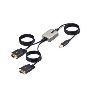 USB - シリアル変換ケーブル/ストレート/USB 2.0/4m/2ポート 目安在庫=△