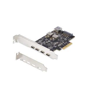USB増設カード/PCIe 2.0 x4/4x C + 1x A 10Gbps/3A15W 目安在庫...