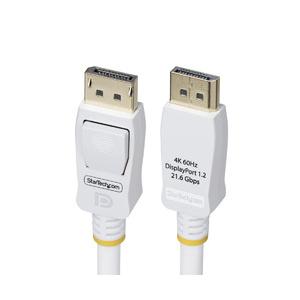 DisplayPort 1.2 ケーブル/1.8m/4K60Hz/VESA認証/ホワイト 目安在庫=...