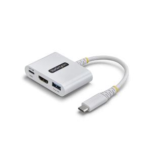 USBマルチハブ/USB-C&amp;A/1x 4K60Hz HDMI/140W/1x USB-A/ホワイト...