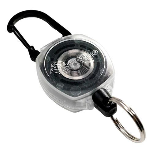 KEY-BAK カラビナ付きキーリール サイドキック クリア 取り寄せ商品