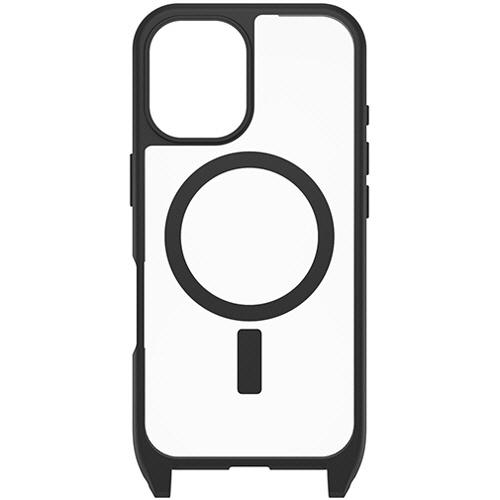 iPhone 16用ケース React Necklace ブラッククリスタル(クリア/ブラック) 1...