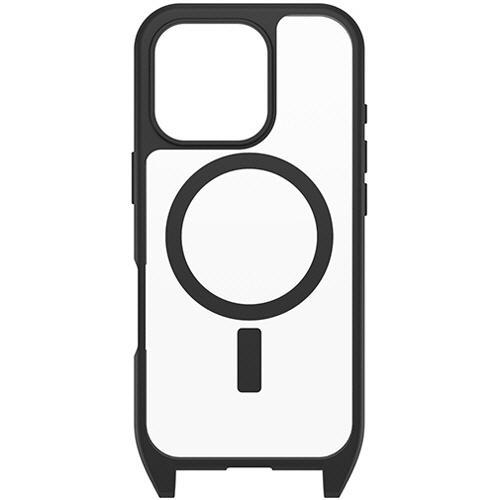 iPhone 16 Pro用ケース React Necklace ブラッククリスタル(クリア/ブラッ...