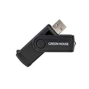 グリーンハウス GH-CRMU3A-BK 回転式キャップ SD/microSDカードリーダ/ライタ 取り寄せ商品｜nanos