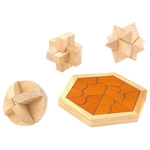 ノーブランド 大人のための木製パズル4点セット 取り寄せ商品｜nanos