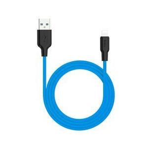 X21P-IP10-BL hoco X21Plus シリコン充電ケーブル iOS 1.0m ブルー ...