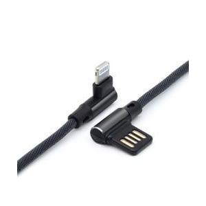 AHLIC10-BK アルミニウムヘッド両L型ケーブル for iOS 1.0M ブラック 取り寄せ...