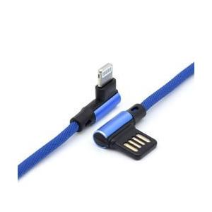 AHLIC10-BL アルミニウムヘッド両L型ケーブル for iOS 1.0M ブルー 取り寄せ商...