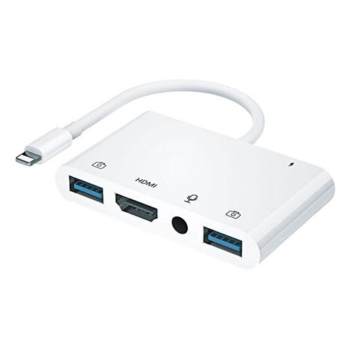 マイドックステーション 5-IN-1 iOSポート搭載のiPhoneやiPadの機能を拡張 取り寄せ...