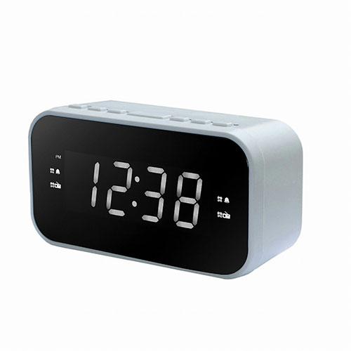 アラーム付クロックラジオ ホワイト 取り寄せ商品