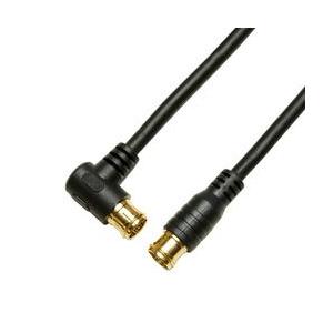 ホーリック ホーリック アンテナケーブル 3m ブラック L字差込式/差込式コネクタ メーカー在庫品