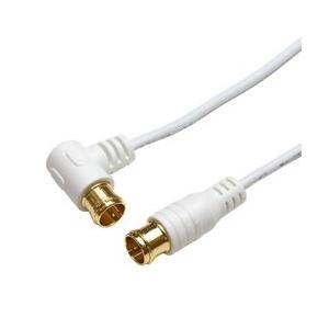 ホーリック 極細アンテナケーブル 3m ホワイト L字差込式/差込式コネクタ メーカー在庫品