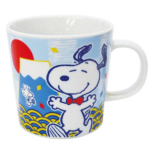 スヌーピー マグ 富士 青 【約270ml・約φ86×80mm】   取り寄せ商品