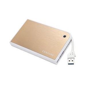 センチュリー MOBILE BOX USB3.0ゴールド & ホワイト CMB25U3GD6G 取り寄せ商品｜nanos