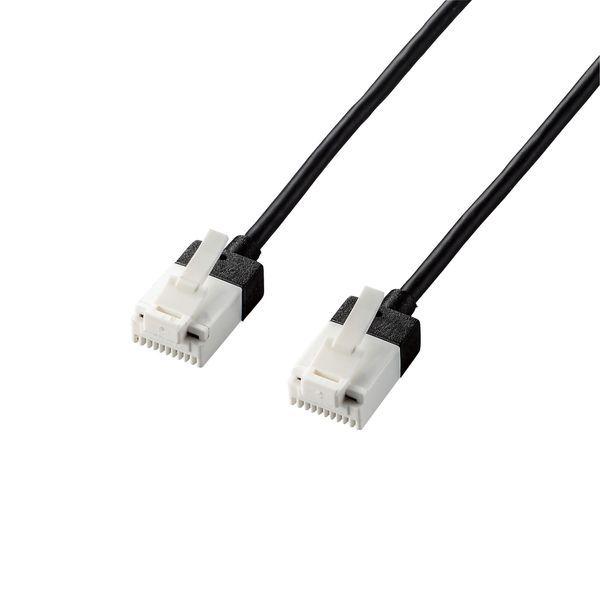 LANケーブル/CAT6A/スーパースリム/爪折れ防止/2.0m/ブラック メーカー在庫品