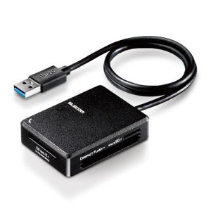 エレコム カードリーダー USB3.0 超高速 【SD+microSD+MS+CF対応】 ケーブル50cm付 USB-A ブラック メーカー在庫品｜nanos