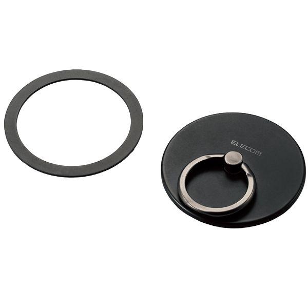 スマホリング マグネット 【 iPhone Android 各種 】 薄型 ブラック メーカー在庫品