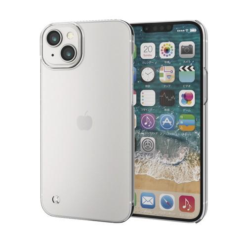 エレコム iPhone14 Plus ケース カバー ハード 軽量 薄型 カメラ周リ保護 ストラップ...