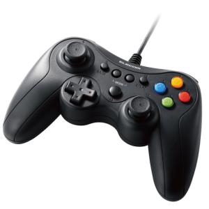 エレコム ゲームパッド PCコントローラー USB接続 Xinput Xbox系ボタン配置 FPS仕様 高耐久ボタン 軽量 ブラック メーカー在庫品｜nanos