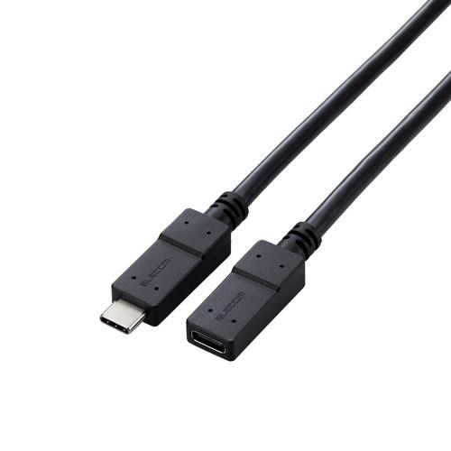 USB Type C 延長ケーブル 0.5m PD 60W ブラック メーカー在庫品
