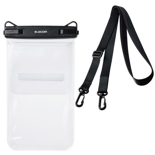 防水スマホケース IPX8 2ポケットタイプ 【~6.9インチ対応】 ブラック メーカー在庫品