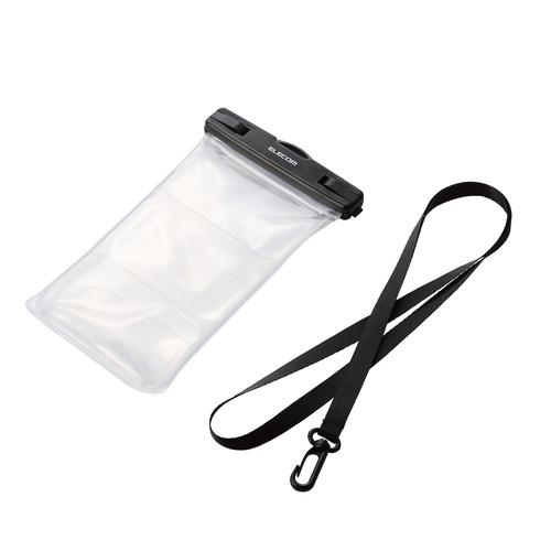 防水スマホケース IPX8 水中タッチ操作可能 【~6.9インチ対応】 ブラック メーカー在庫品