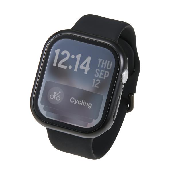 アップルウォッチ [ 46mm ] フルカバー メタリック ブラック メーカー在庫品