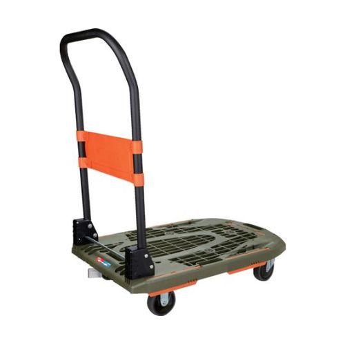 樹脂台車 カルティオ（新型） 780X490 折畳 オリーブドラブ 樹脂ストッパー付 MPK780-...