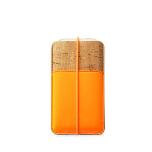 ZENUS iPhone5/5C Masstige E-Cork Pouch ネオンオレンジ 目安在庫=○