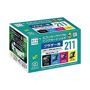 エコリカ 【日本郵便倉庫より365日発送】LC211-4PK ECI-BR211-4P