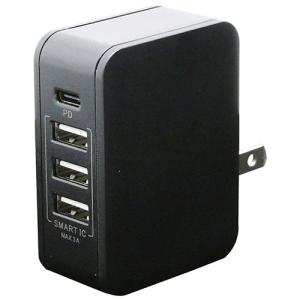 BAUT PD対応Type-C/3USBポートAC充電器20W K 取り寄せ商品