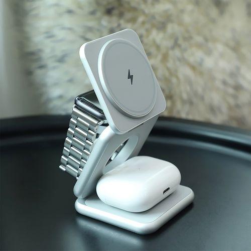 折りたたみ式 3 in 1 ワイヤレス充電器 P1 Pro シルバー 取り寄せ商品