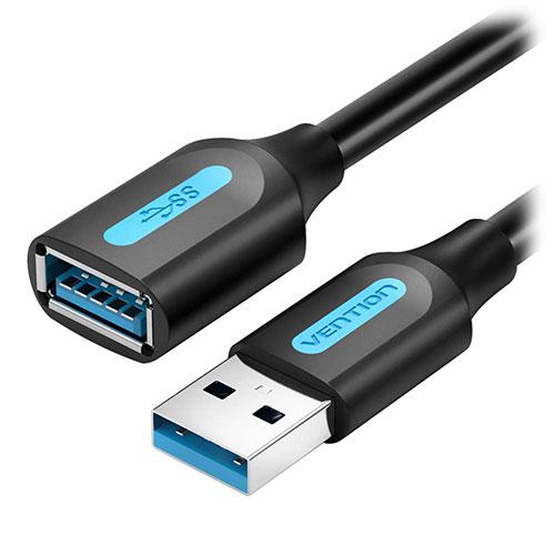 USB 3.0 A Male to A Female 延長ケーブル 1.5m Black PVC T...