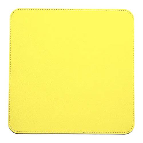 両面リバージブルマウスパッド 24×24cm イエロー&amp;ライトベージュ 取り寄せ商品