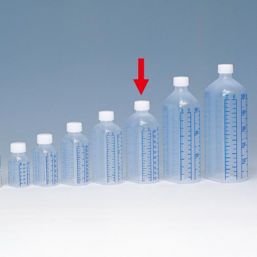 プリントメモリ瓶 青目盛 200ml 1セット(80本) 目安在庫=○