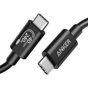 ANKER 515 USB-C&USB-C ケーブル(USB4対応) 1.0m ブラック 1本 取り寄せ商品