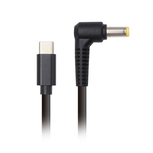 ヤングトップ USB Type-C ノートPC電源ケーブル 65W DC5.5mmタイプ1.5m(富...