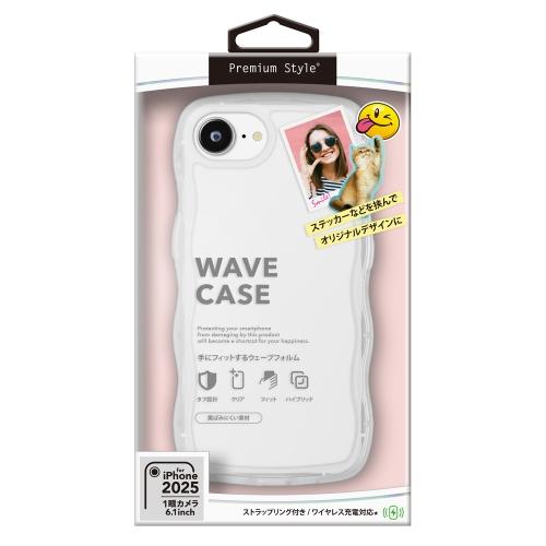 PGA iPhone 16e用 ウェーブケース やわらかな波打つデザインが可愛らしい クリア 取り寄...