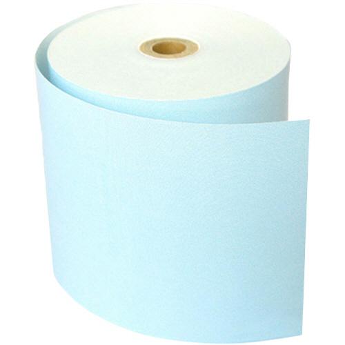 カラーサーマルロール紙 ノーマル保存 幅80×直径80mm×長さ63m 芯12mm 青 1箱(8巻)...