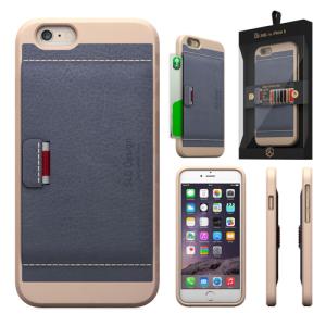 SLG Design SLG Design iPhone6 D6 Italian Minerva Box Leather Card Pocket Bar グレー 取り寄せ商品