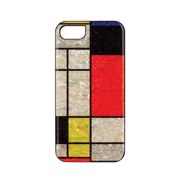 Ｉｋｉｎｓ 2020 iPhone SE/8/7 天然貝ケース Mondrian ブラックフレーム ...