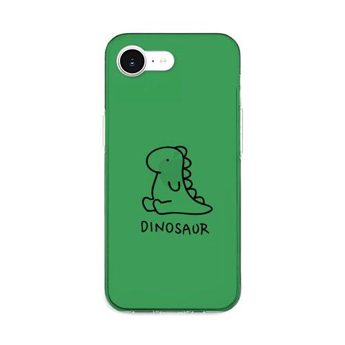 ソフトクリアケース for iPhone 16e ダイナソー グリーン 仕入先在庫品