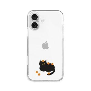 AKAN ソフトクリアケース for iPhone 17 くろねことミカンまみれ 取り寄せ商品