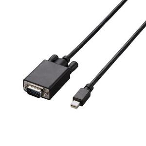 エレコム 【5個セット】 Mini DisplayPort-VGA変換ケーブル/2m/ブラック 取り寄せ商品｜nanos